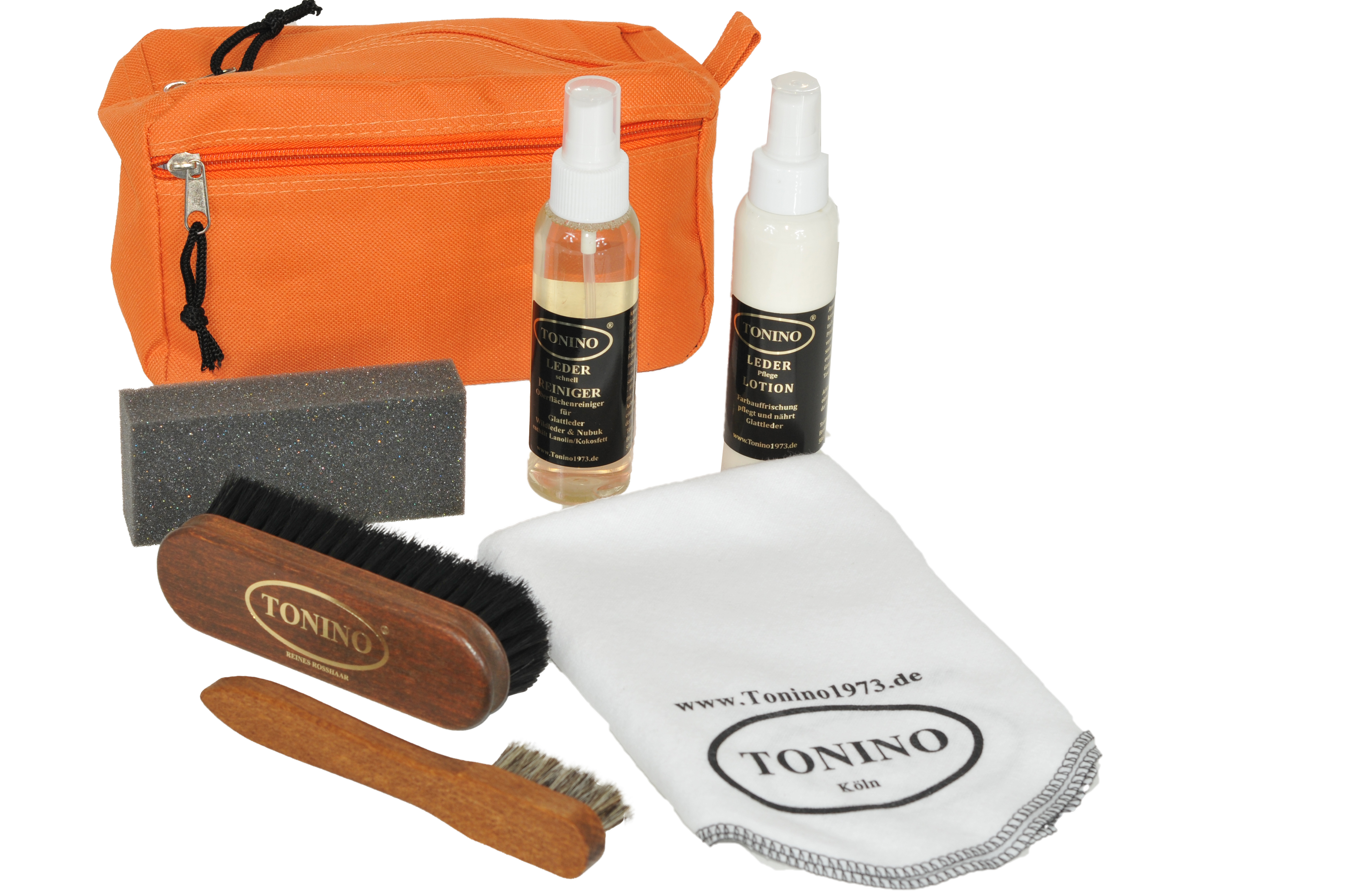 Car leather cleaning and care kit