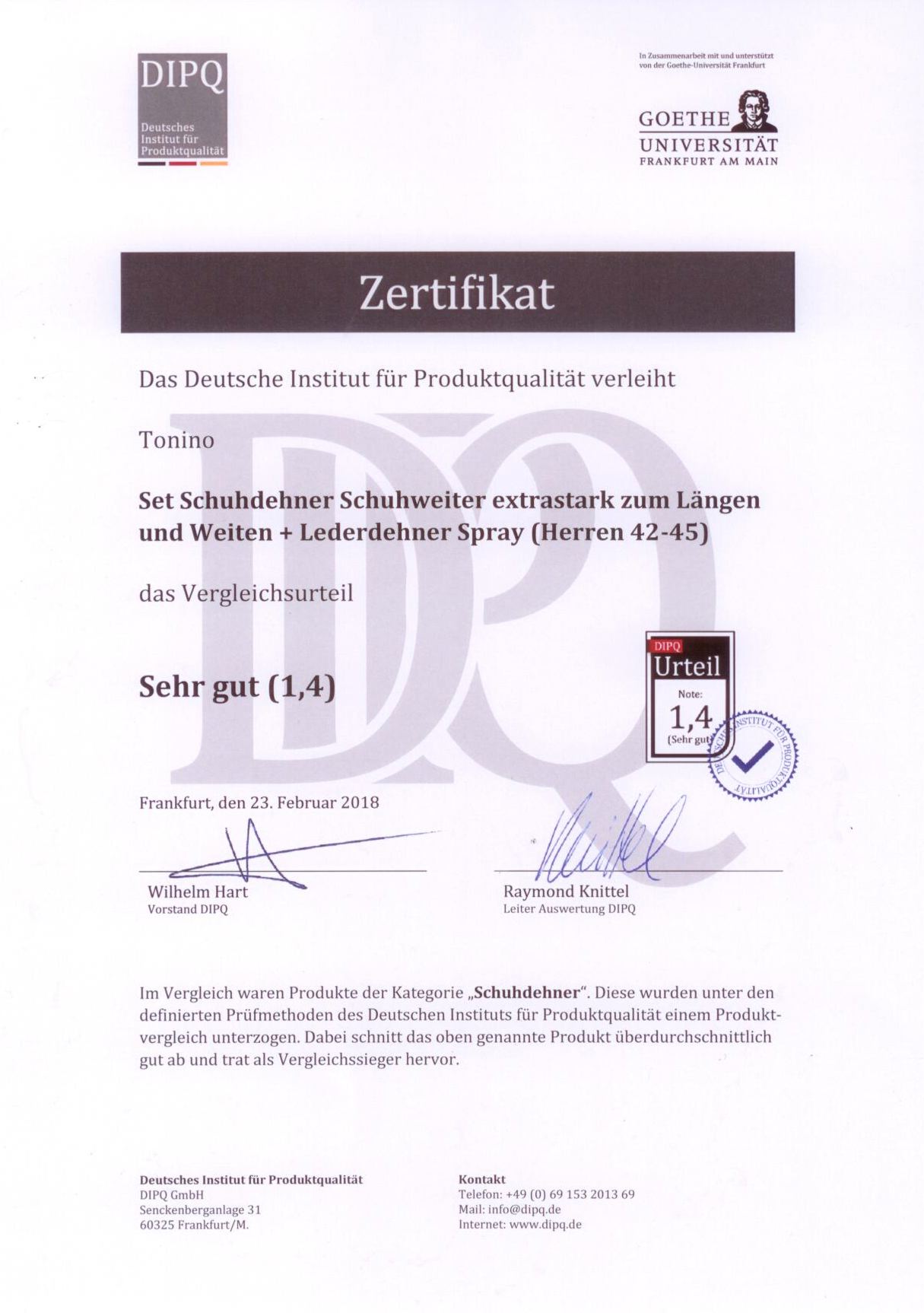 Zertifikat