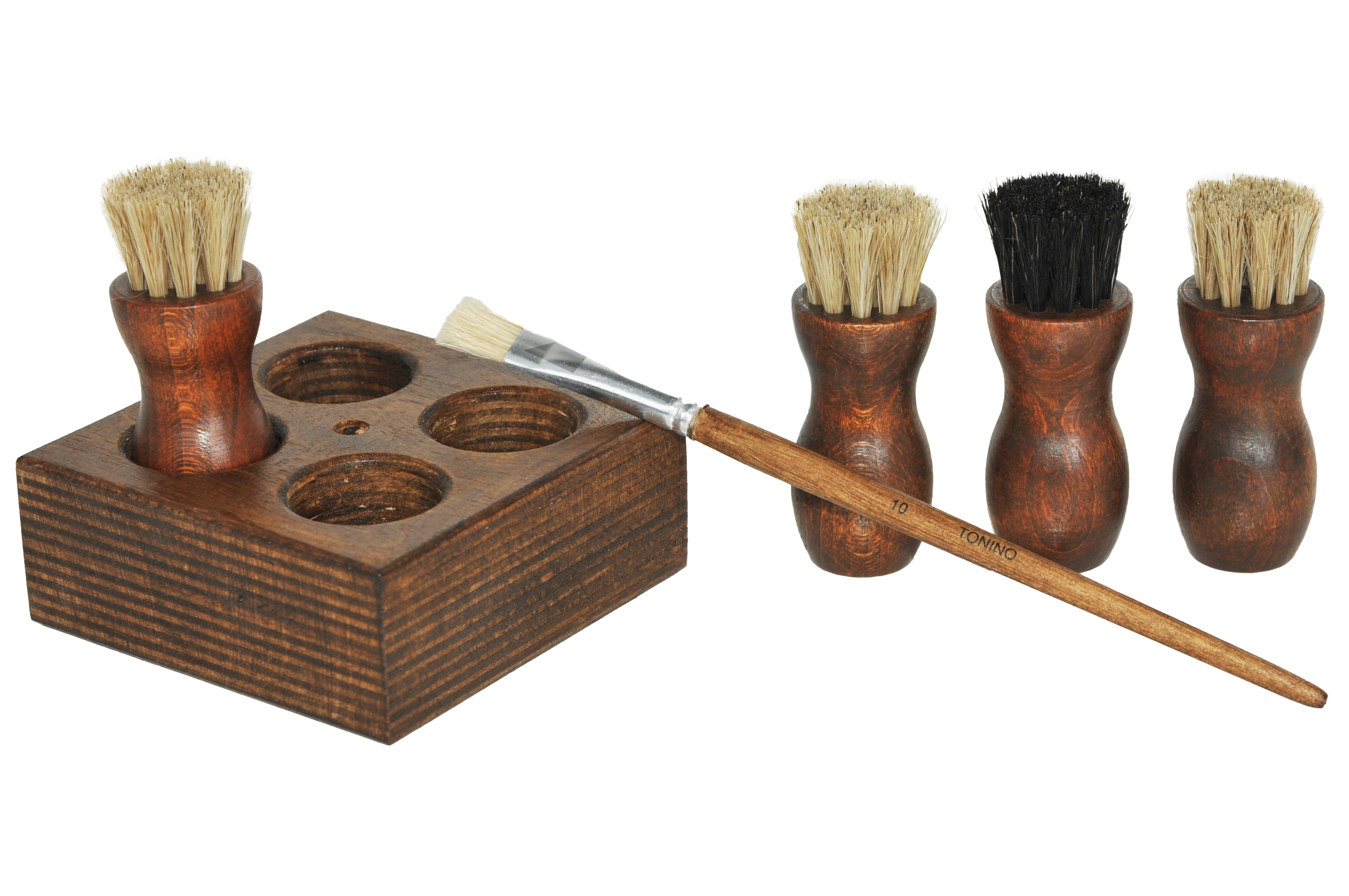 Capri1 Tonino Capri Bürstenhalter für Tiegel auftragebürsten und Sohlenölpinsel
